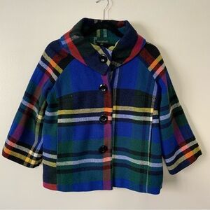 Cropped Plaid Peacoat